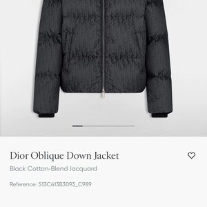 Dior Black Oblique Puffer Jacket